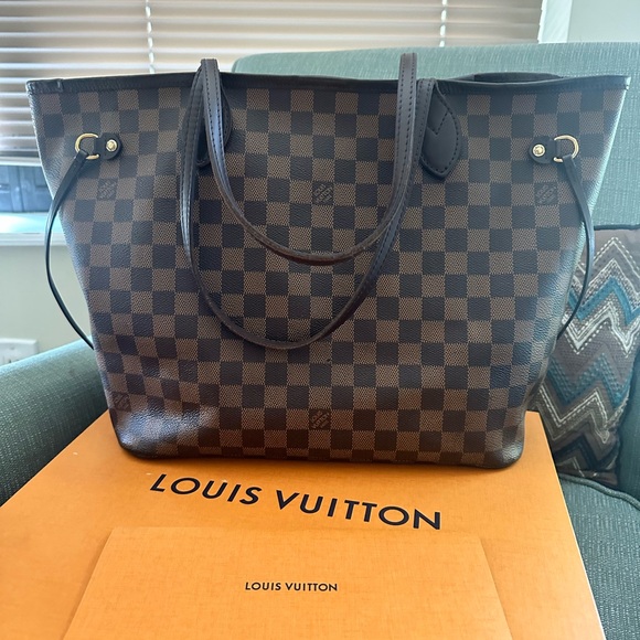 Louis Vuitton Dark Brown Checkered Tote - Picture 1 of 4